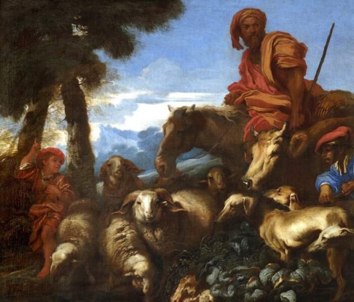 Abraham journeying to the land of Canaan