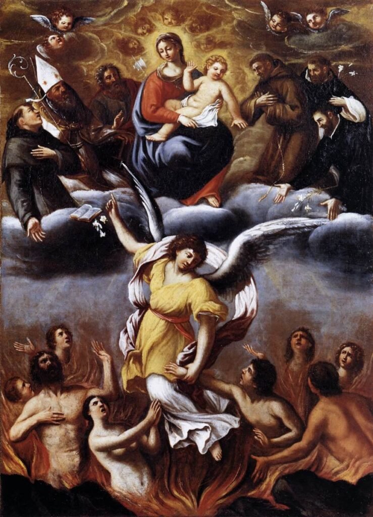 An Angel Frees the Souls of Purgatory