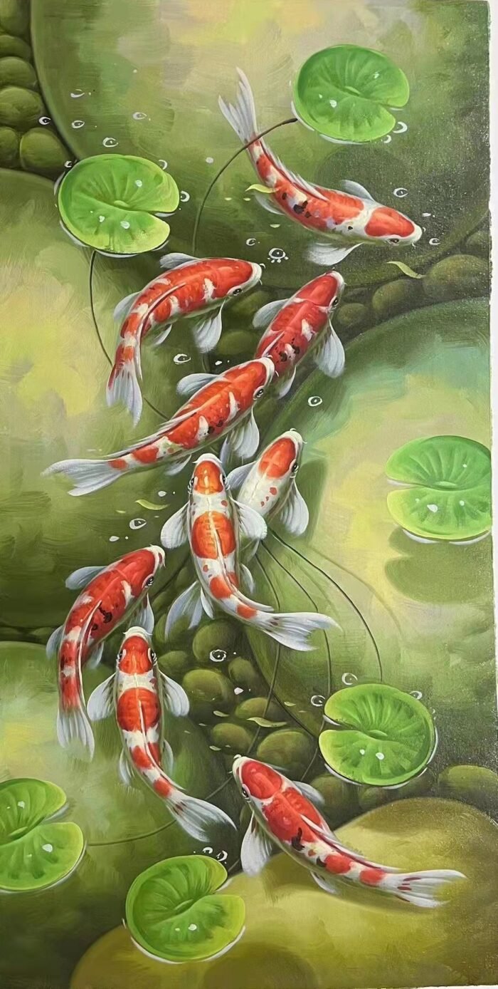9 Koi Fish Painting