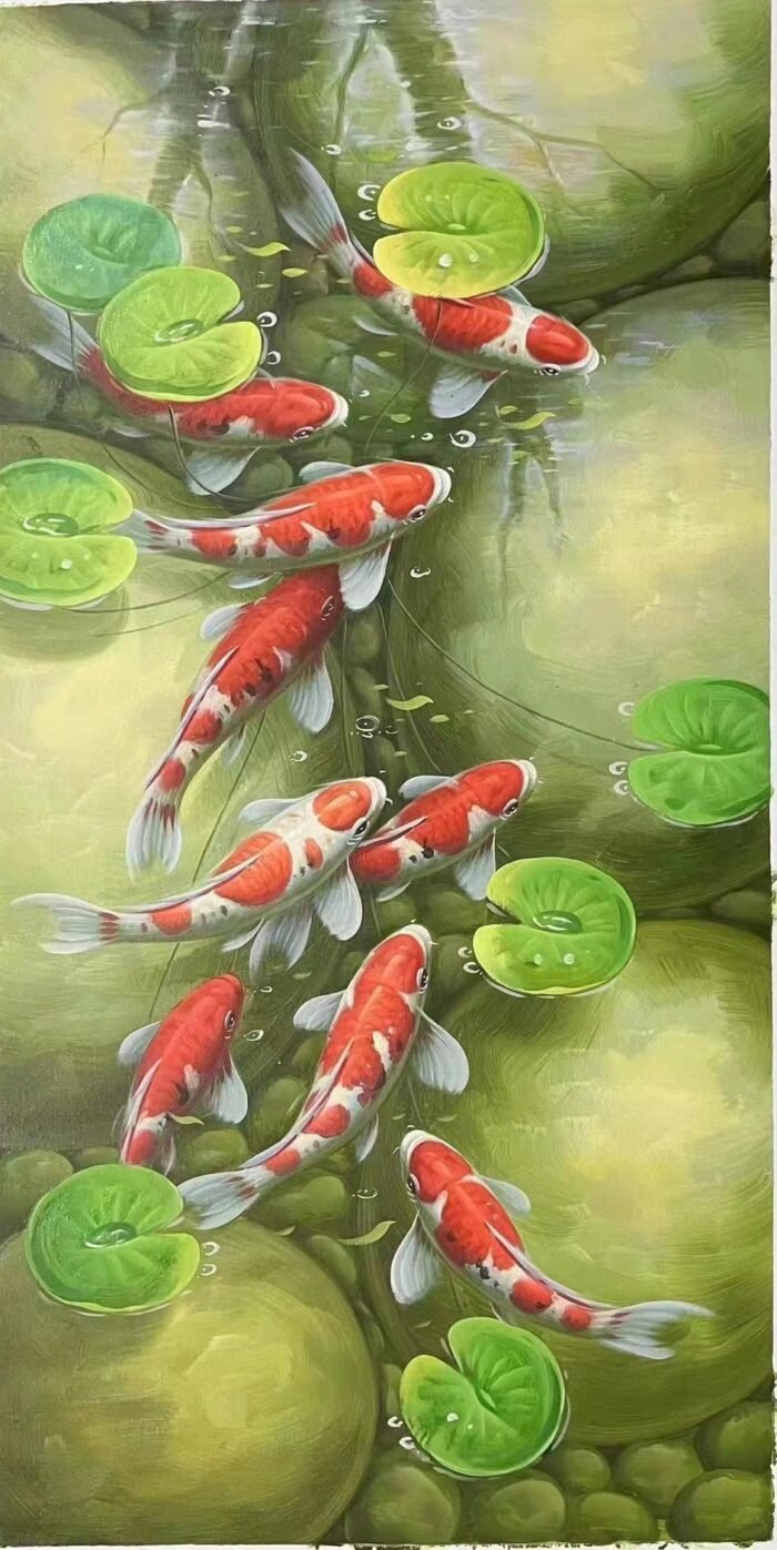 9 Koi Fish Feng Shui Painting
