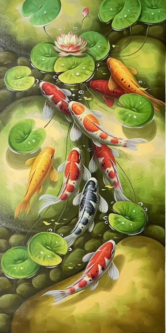 Feng Shui 9 Koi Fish painting