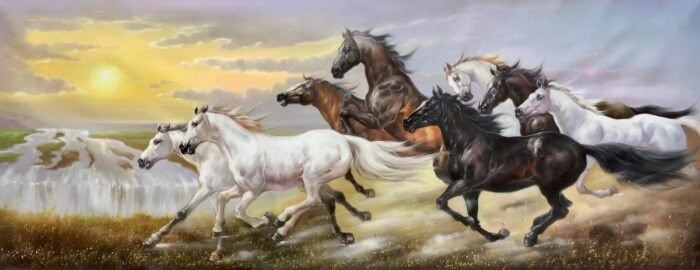 8 Running Horse Painting Vastu