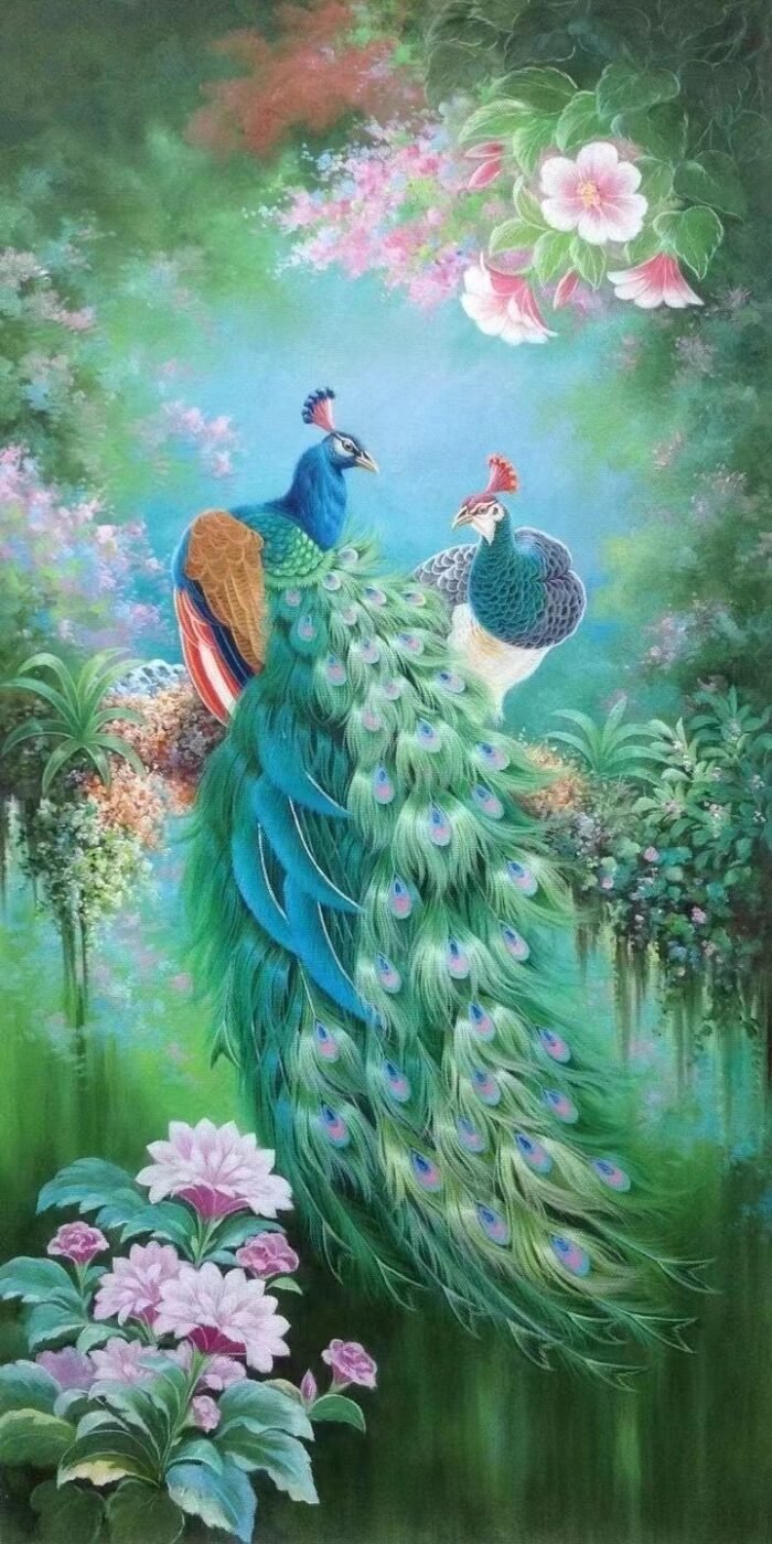 Feng Shui Peacock Art