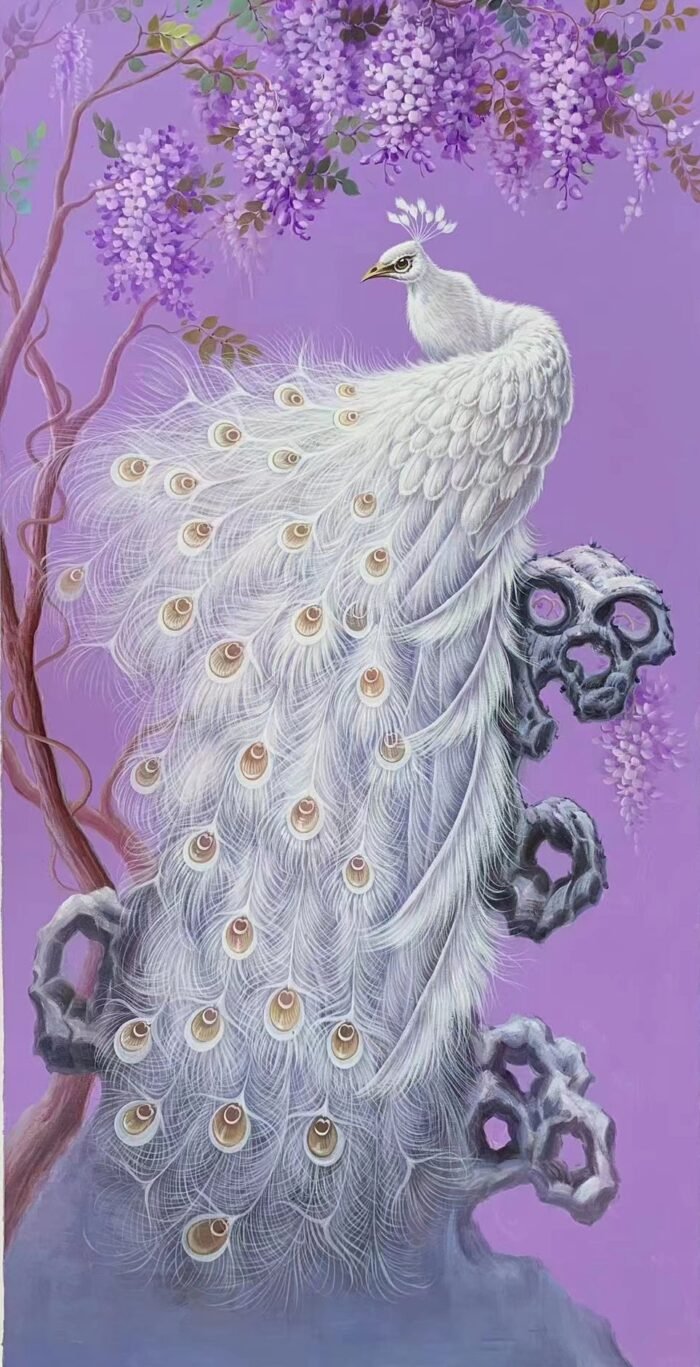 Feng Shui Peacock and Purple
