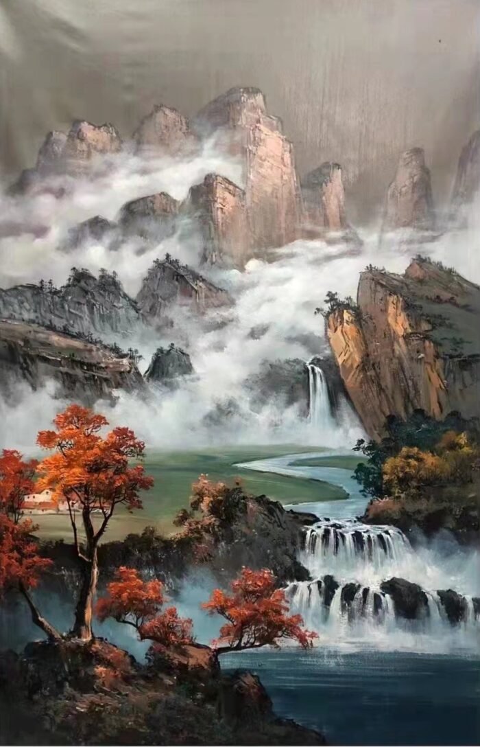 Feng Shui Waterfall Art