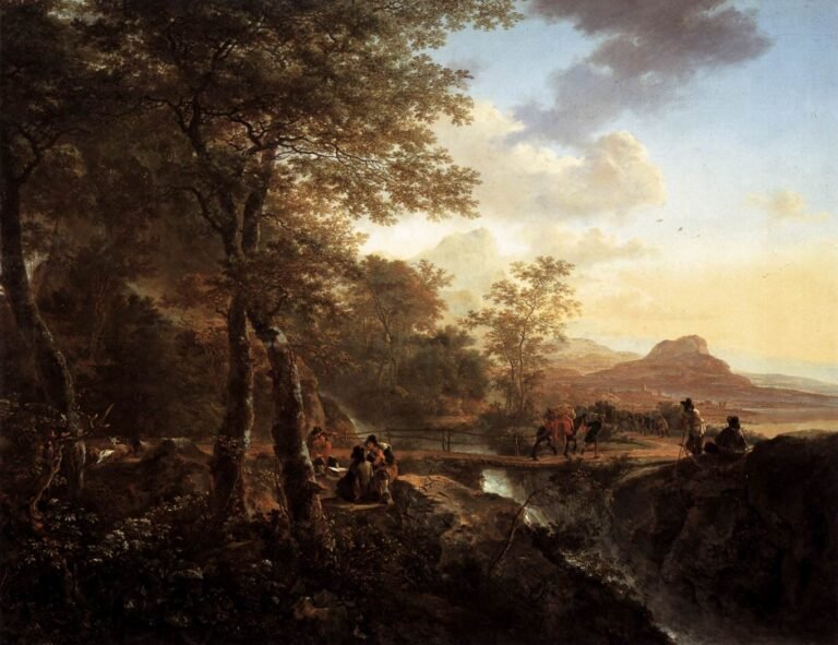 Italian Landscape with Draughtsman