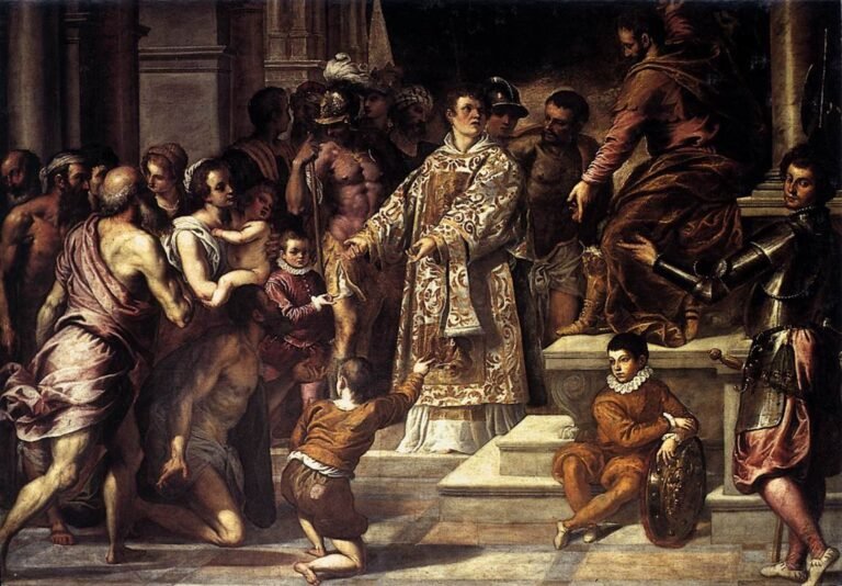 St. Lawrence Giving the Wealth to the Poor