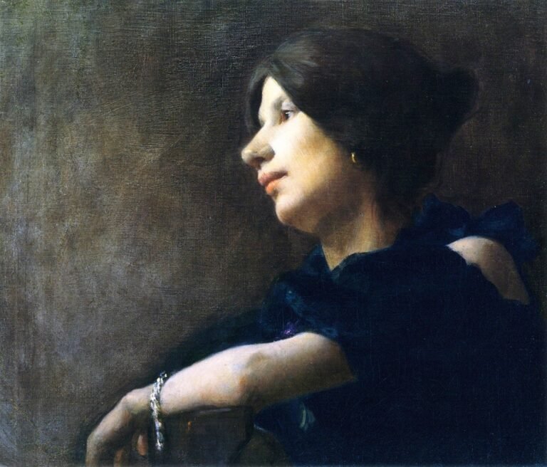 Portrait of a Lady in a Green Dress