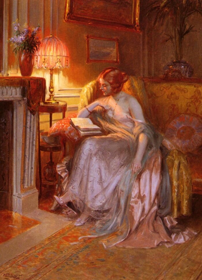 Reading by Lamplight