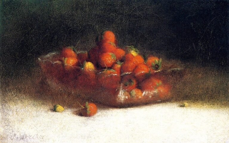Strawberries in a Clear Bowl