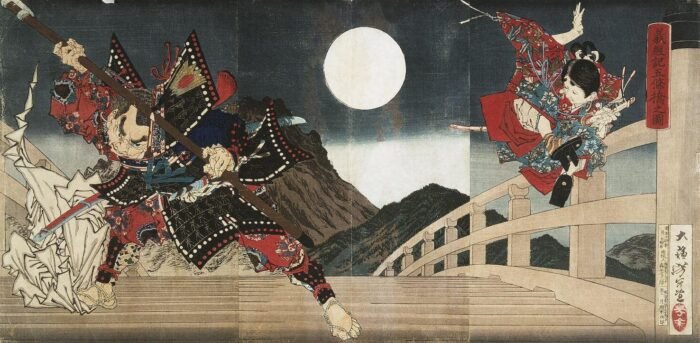 The Gojo Bridge Scene from the Chronicle 'The Tale of Yoshitsune'