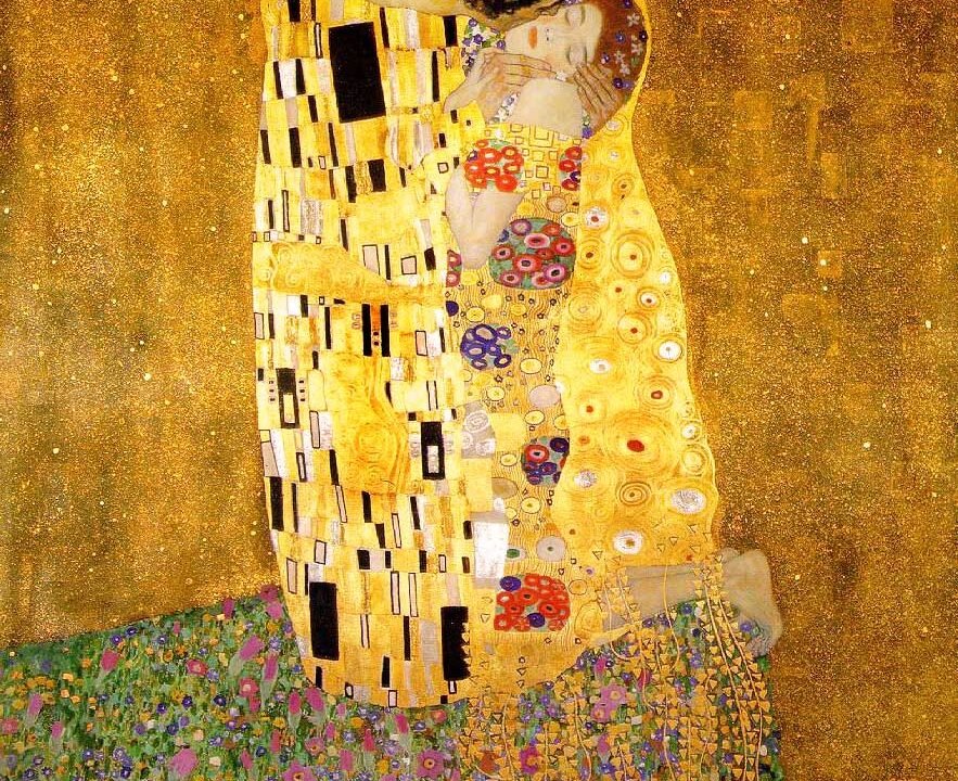 the kiss The kiss painting by Gustav Klimt